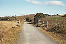 Down the trail with Tapeley  Park just visable on the hill to the right!