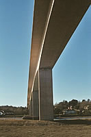 Passing under the very impressive Torridge Bridge