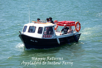 New Appledore Ferry photo 2011  B. Vincent/Old Appledore Ferry 2005 copyright P. Adams  