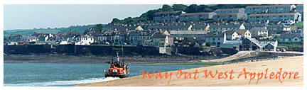 Photo of Appledore Lifeboat heading back to port copyright Pat Adams